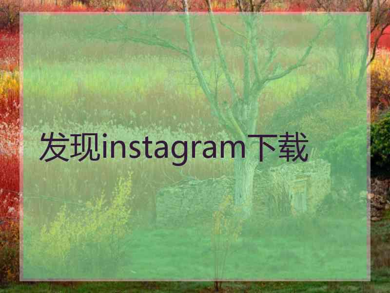 发现instagram下载