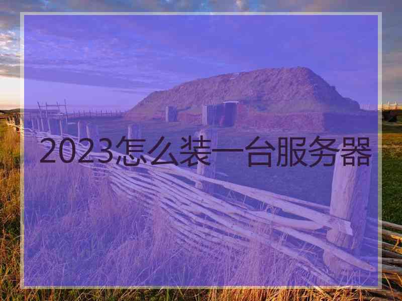 2023怎么装一台服务器